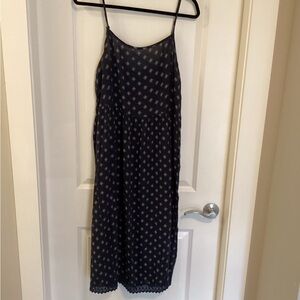 Wild Pearl Navy Patterned Midi Dress